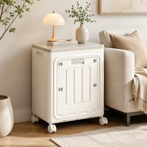 UFORU Rolling Laundry Hamper, Large Capacity with Lid & Wheels for Laundry | Collapsible Design, No Assembly Required, Easy Mobility, Space-Saving Storage, Durable Plastic Build, Ideal for Bedroom