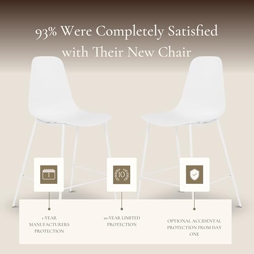 Poly & BARK Isla Bar Stools Set of 3 – Counter Height Bar Stool for Kitchen – Set of Counter Stools – Indoor/Outdoor Barstools – Modern Kitchen Bar Stools - White - color: White, style: Isla Counter Stool Set of 3