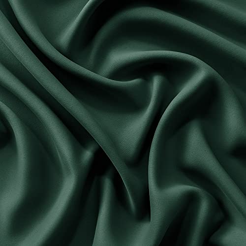 PANELSBURG Dark Green Blackout Curtains for Bedroom,Thermal Insulated Short Room Darkening Curtain for Kitchen Window Set of 2 Panels Rod Pocket 42 Inch Length,Hunter Emerlad Green - color: Dark Green