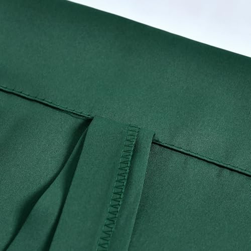 Christmas Dark Green Tie Up Shade for Bathroom - Farmhouse Kitchen Curtain Thermal Insulated Window Treatment Rod Pocket Balloon Christmas Valance (1PC,34W x 45L) - color: Dark Green, size: 34"W x 45"H