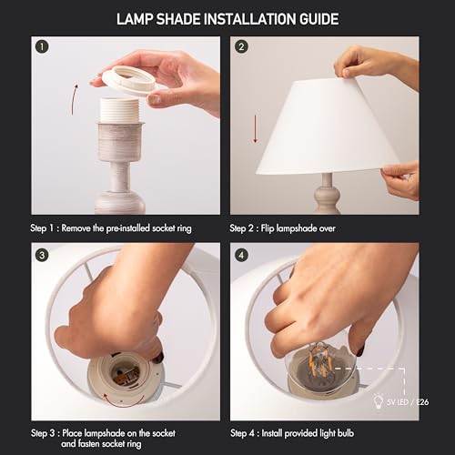 O'Bright Ember Rechargeable Table Lamp (Whitewashed) - color: Whitewashed