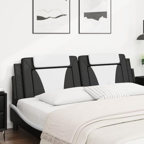 vidaXL Headboard Cushion Viana Black and White 72" Faux Leather | A modern look in classy black and white, Provides excellent back support while you read, - color: Black and White, size: 72"