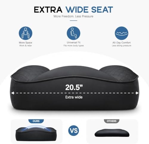 Office Desk Chair, High-Back Big and Tall Leather Chair with Footrest | Ergonomic Reclining Computer Chairs, Comfy Executive Wide Chair with Lumbar Support (Black) - color: Black