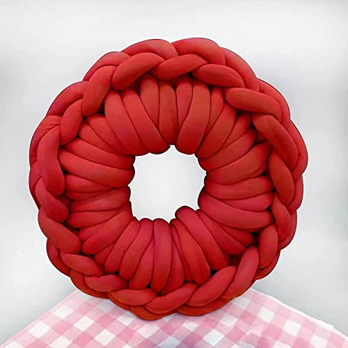 Giant Arm Knitting Chunky Yarn for Braided Knot Throw Blanket, Jumbo Chunky Ya rn Twist Tubular Yarn Soft Extra Thick Yar n, Fluffy Bulky Weave Craft Crochet (Elegant Red 1.1 lb) - color: Elegant red, size: 1.1 lb