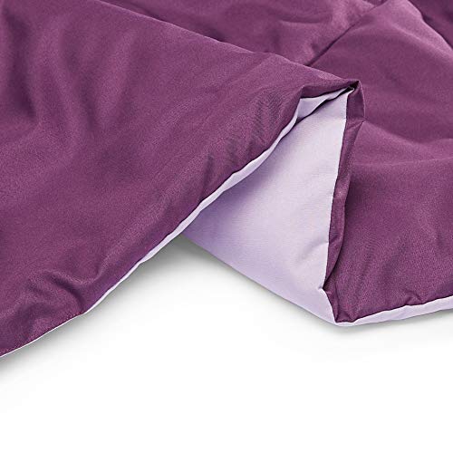 Amazon Basics Reversible Lightweight Microfiber All Season Bed Comforter Blanket, Plum/Light Purple, Twin/Twin XL - color: Plum / Light Purple, size: Twin/Twin XL