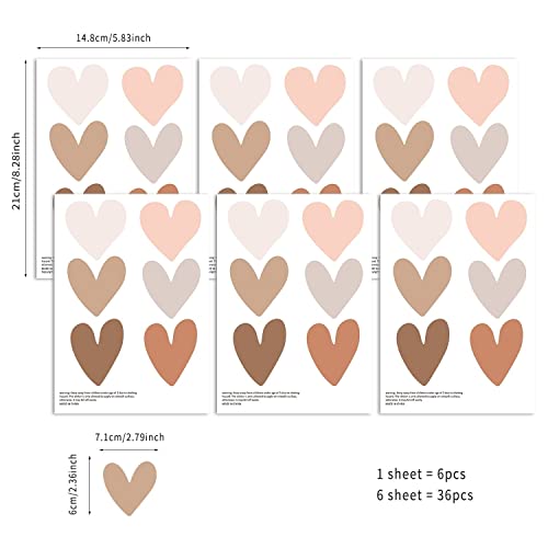 Boho Wall Stickers Girls Bedroom Removable Wall Decals Nursery Kids Room Decor Vinyl Murals DIY Cute Decorations 6 Sheets - color: B, size: 8.28*5.83 inches