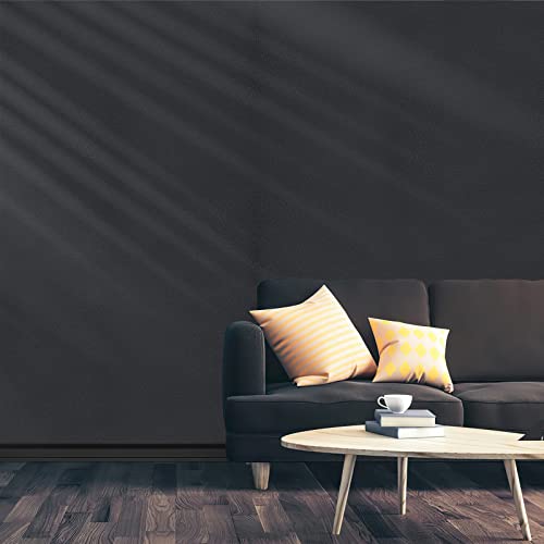 Arthome17 x240 Black Peel and Stick Wallpaper, Matte Black Contact Paper Self-Adhesive and Removable Vinyl Wallpaper Waterproof for Cabinets, Countertops, Walls - color: Black Matte, size: 17" x 240"