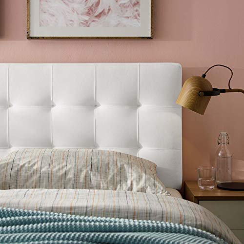 Modway Lily Biscuit Tufted Full Performance Velvet Headboard, White