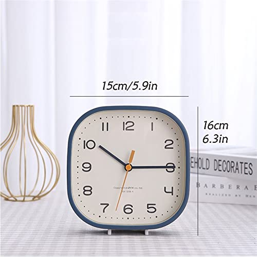 Modern Simple and Fashionable Small Table Clock Holder with Dual-Purpose Silent Bedroom Bedside Desk Table Decor(Orange) - color: Orange