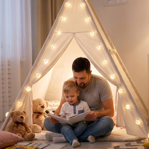 Cat String Lights,20 Led Fairy Light Indoor,Battery Powered Cute String Lights,Decorative String Light Indoor,Warm White,2M,Transparent Wire,for Kids Room,Bedroom,Dorm, Party Decor