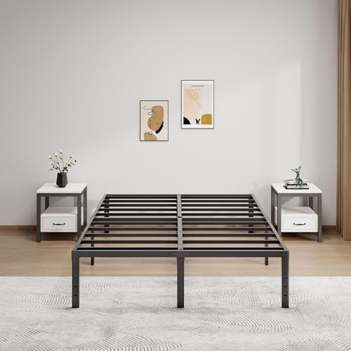 LUMUNANCE Metal Bed Frame Full Size - 16 Inch Heavy-Duty Full Platform Bed Frame No Box Spring Needed, Easy Assembly, Noise-Free, Sturdy Mattress Foundation, Underbed Storage Space - size: Full, style: 16 Inch