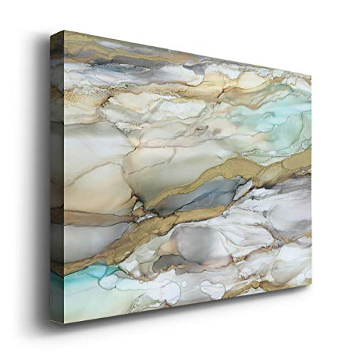 Renditions Gallery Canvas Wall Art Modern Paintings & Prints Decorations Colorful Glass Marble Rustic Rocky Abstract Wall Hanging Artwork for Bedroom Dining Room Office Kitchen - 8"x12" LT10 - color: Marbled Glass (2), size: 12"L x 8"W