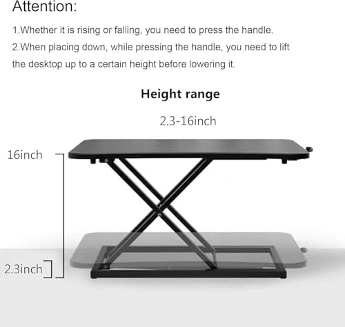 Standing Desk Converter Adjustable Height,Keyboard Riser for Stand Up Desk Riser,Computer Keyboard Stand for Desktop,Ergonomic Sit Stand Computer Workstations Black Size 23.6 Inch
