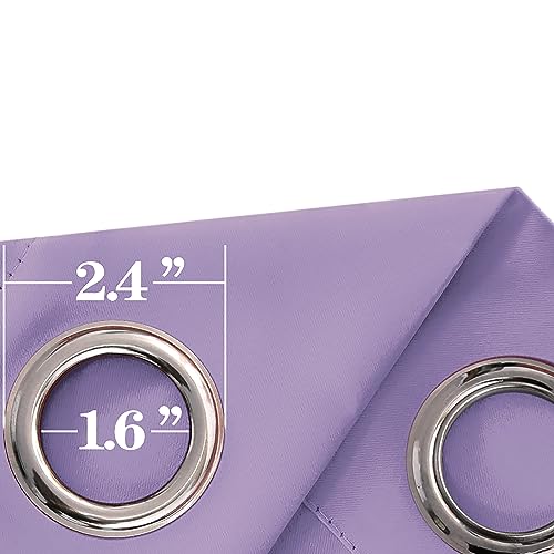 Mrs.Naturall Lavender Purple Curtains for Bathroom Window, Light Purple Short Blackout Curtains for Kids Room Girls Bedroom 2 Panels 45 Inch Length - color: Lilac, size: 34"W x 45"L (Pack of 2)