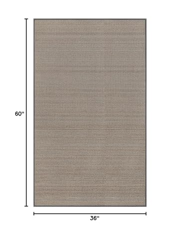 Lahome Farmhouse Entryway Rug, 3x5 Washable Area Rugs for Living Room | Aesthetic Grey Indoor Door Mats for Bedroom, Neutral Non Slip Stain Resistant Floor Carpet for Entry Dorm Bathroom - color: Grey, size: 3' x 5' (Rectangular)