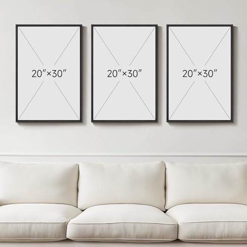 Large 3D Textured Framed Neutral Abstract Wall Art Set, 3 Piece, 20x30 In | Solid wood frames, sculptural relief details, white and brown tones, ready to display in living room, bedroom and lounge - color: Brown White, size: 20"w X 30"h X 3pcs