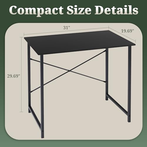 40 Inch Computer Desk, Writing Desk for Home Office Bedroom Study Room | 265 lb Capacity, Reinforced X-Frame, Waterproof MDF Top, Scratch-Resistant Surface, Easy Assembly, Black - color: Black, size: 40 Inch