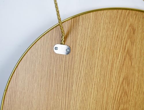 YCHMIR 11.8-inch Small Round Wall Mirror, Gold Bathroom Mirror - color: Gold
