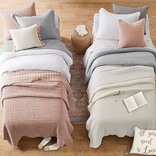 Levtex Home - Mills Waffle - Twin Quilt Set - Cream Cotton Waffle - Quilt Size (68 x 86in.), Sham Size (26 x 20in.) - color: Cream, size: Twin Quilt