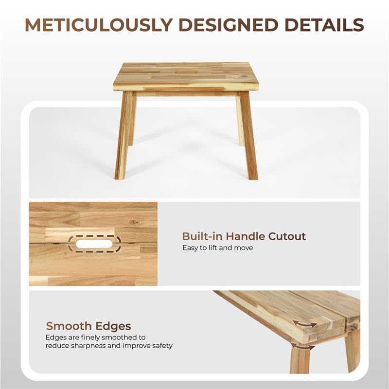 ARROWSTONE Solid Wood Bench for Entryway, Make Up Bench, Bed Bench, Dining, Plant Stand - Wooden Bench Indoor (26 inches) - size: 26 inches