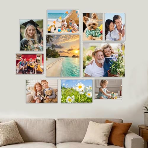 10 Pack Picture Frames Collage Wall Decor for Mounting Display, Photo Gallery Frame Set for Family, Multi Sizes Including 8x10, 5x7, 4x6