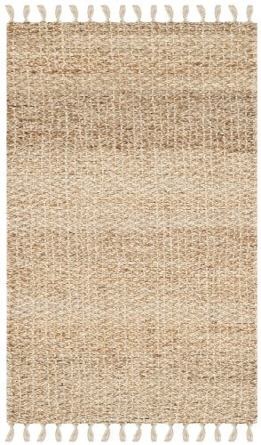 SAFAVIEH Natural Fiber Collection Accent Rug - 4' x 6', Natural, Handmade Farmhouse Fringe Jute, Ideal for High Traffic Areas in Entryway, Living Room, Bedroom (NF733A) - size: 4' x 6' (Rectangular)