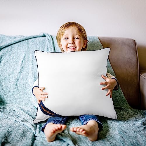 Utopia Bedding 12x12 Throw Pillow Inserts, Decorative Pillows, Pack of 4 | Piping Throw Pillows, Plush & Supportive, Aesthetic Cushion Sham Stuffer for Sofa, Office, Couch & Bed, Set of 4, White - size: 12x12 Inch