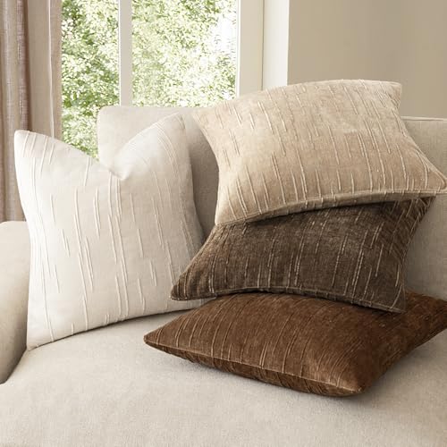 Foindtower Pack of 2 Slubby Textured Chenille Throw Decorative Pillow Covers Lumbar Accent Solid Cushion Cover Neutral Faemhouse Pillow Case for Couch Sofa Bedroom Living Room 12x20 Inch,Khaki Camel - color: Starfish, size: 20" x 12" (Pack of 2)