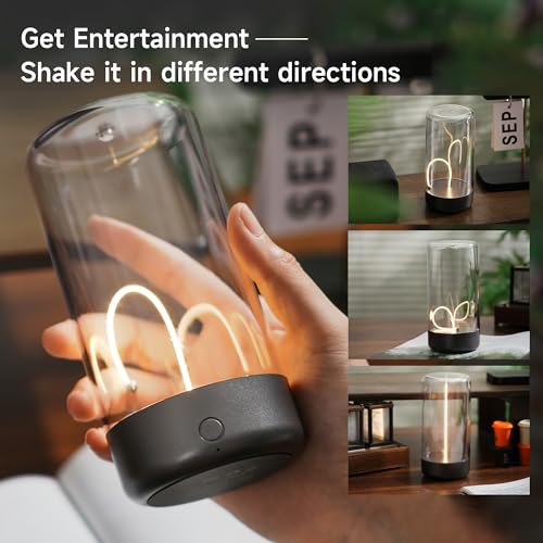 Mini Minimalist Table Lamp, Cordless Rechargeable Ambient Light, Dark Gray - color: Gray