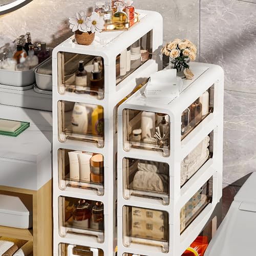 5-Tier Slim Bathroom Storage Cabinet,Narrow Floor Cabinets with Drawers and Wheels,Rolling Narrow Organizer for Small Spaces,Kitchen,Laundry,9”W - size: 5-Tier-9”W