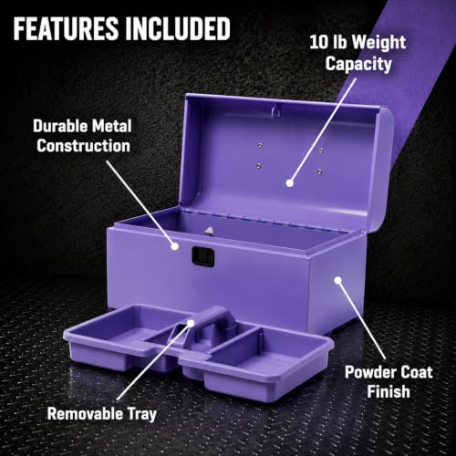 K.balt Retro Portable Mini Toolbox Lavender Steel Tool Box - color: Lavender, size: Retro