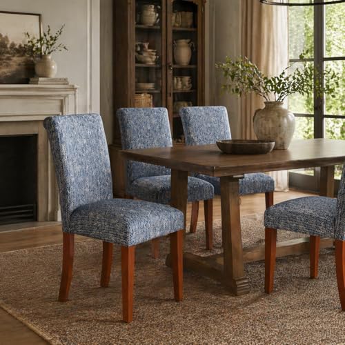 HomePop Parsons Dining Chair,Pack of 2, Navy - color: Navy, style: Pack of 2