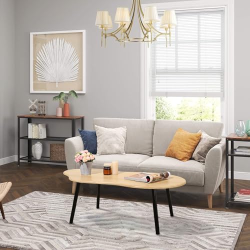 Small Coffee Table Cloud Coffee Table Modern Center Table Floor Table Walnut Irregular Coffee Tables Suitable for Living Room Small Spaces - color: Walnut