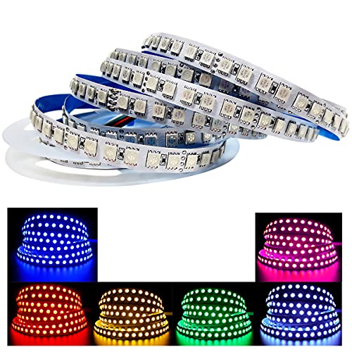 24V RGB LED Strip Light, 16.4ft 10000 LM Super Bright SMD 5050 IP20 Total 600 LEDs, LED Color Changing Rope Light Strip for Bedroom, Kitchen, Advertising Decoration - color: RGB (Red, Green, Blue)