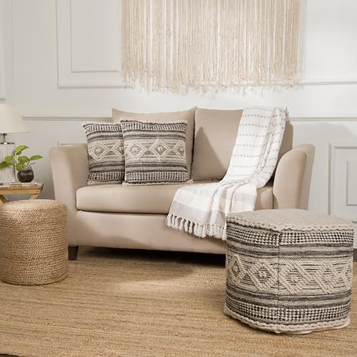 · REDEARTH · Pouf Ottoman with Filler Cube Bean Bag Pouffe - Diamond Virgule - color: Diamond Virgule With Filler