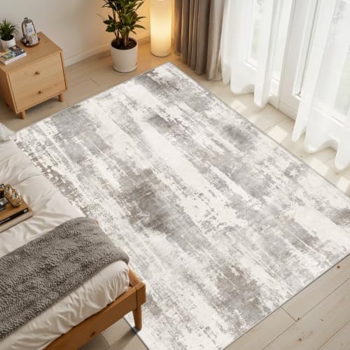 3x5 Entryway Rug,Beige Washable Bedroom Area Rug | Machine Washable, Non-Slip, Stain Resistant Low Pile Modern Carpet with Rubber Backing for Dining Room Kitchen Home Decor - color: Beige Taupe, size: 3' x 5' (Rectangular)