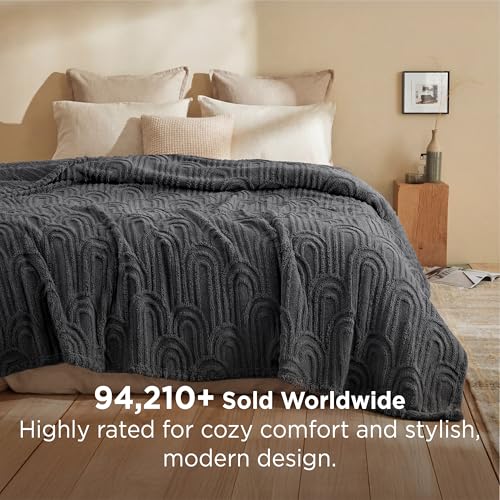 Bedsure GentleSoft Fleece King Size Blanket for Bed - Super Soft & Cozy, Fluffy Blankets for Women & Girls, Ideal for Sofa & Couch, Grey, 108x90 Inches - color: Grey, size: King (108" x 90")