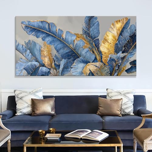 Dimpaga Canvas Wall Art Decor Oversized Boho Canvas Art Wall Decor For Living Room Gold Nature Botanical Wall Art Decor Artwork Modern Wall Decor Artwork For Home Bedroom Office Wall Decor 29×58 Inch - color: D-01O, size: 58"L x 29"W