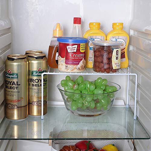 Kitchen Shelves, Cabinet Organization Mini Storage Shelf, White,Set of 2