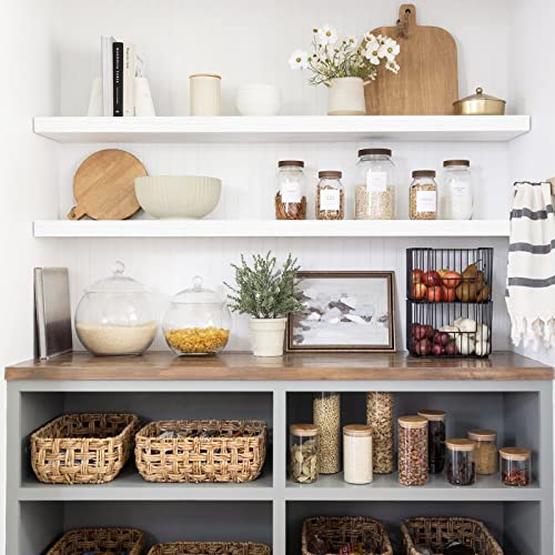 QEEIG Floating Shelves for Wall 47.2" Extra Long - Wall Mounted Shelf Bathroom Kitchen Living Room Bedroom Farmhouse Home Decor Display Bookshelf Large 47.2 x 9.3 inch Set of 2, White (008-120W) - color: C. White, size: 47.2"
