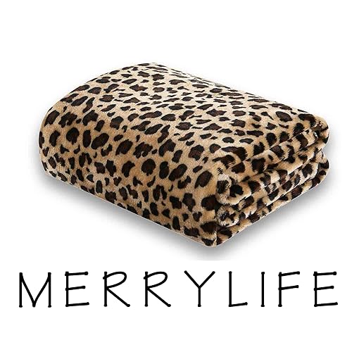 MERRYLIFE Leopard Throw Blanket Decorative Fleece Throw | Ultra-Plush Colorful Oversized | Couch Blanket Travel Lap | Queen Size(90" 90",Cheetah) - color: Cheetah, size: 90"90"