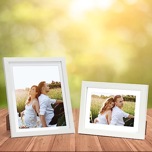 Giftgarden White Multi Picture Frames with Mat for Multiple Sizes Photos, Four 4x6, Four 5x7, Two 8x10 for Gallery Photo Frame Collage Wall or Tabletop Display, Assortment Set of 10 - color: White