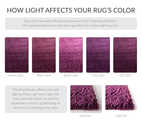 SAFAVIEH August Shag Collection Accent Rug - 2'3" x 4', Purple, Solid Design, Non-Shedding & Easy Care, 1.2-inch Thick Ideal for High Traffic Areas in Entryway, Living Room, Bedroom (AUG900W) - color: Purple, size: 2'3" x 4' (Rectangular)