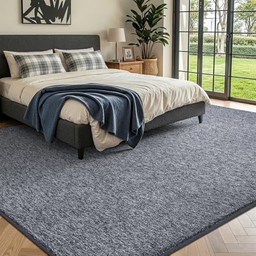 7x10 Large Grey Blue/White Area Rug Non-Slip Washable for Living Room | Soft丨Stays Put丨Low Pile Thin丨Lays Flat丨Kid & Pet Friendly丨Dorm丨Dining Room丨Nursery丨Playroom丨Indoor丨Laundry丨Carpet丨Home Decor - color: 09 Grey Blue/White, size: 7' x 10' (Rectangular)