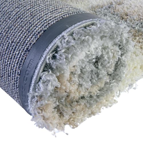 Rugs.com - Soft Touch Shag Rug – 3 Ft Round Khaki Plush Shag Rug – Modern Abstract Accent for Bedrooms, Cozy Reading Nooks, and Nurseries - color: Khaki, size: 3' (Round)