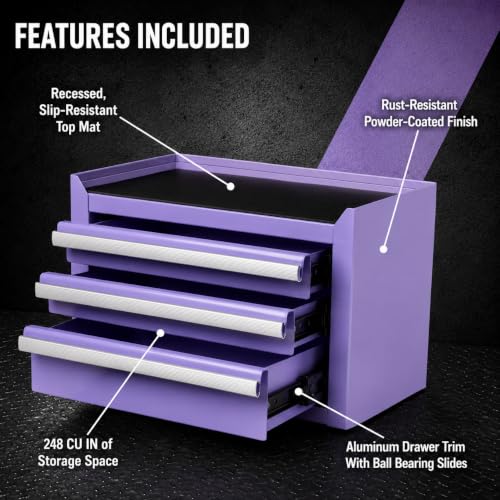 K.balt Mini Tool Boxes (Lavender, 3 Drawer) - color: Lavender, size: 3 Drawer
