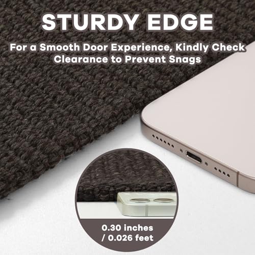 Washable Runner Rug, Non Slip Entryway Rug, 2x6 Ft, Taupe/Coffee | Washable Braided Runner Carpet, Non Slip Rubber Dot Backed, For Hallway, Kitchen, Entryway, Bedroom, Laundry Room, Foyer - color: Taupe/Coffee, size: 2' x 6' (Rectangular)
