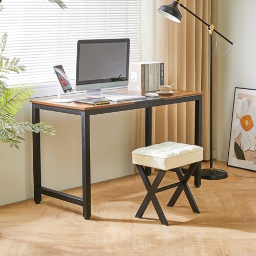 IBUYKE Square Makeup Stool with X-Leg, PU Vanity Chair, White LG-71W | Footrest Ottoman Seat Multi-Use Small Side Table Bedroom Living Room - color: White, size: 17.72"-Leather