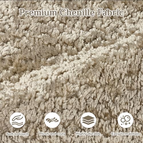 79" Curved Loveseat, Boneless Deep Seat Boucle Cloud Sofa, Brown | Curved boneless design, deep plush seating, soft boucle upholstery and 2 pillows deliver cloud-like comfort for living rooms. - color: Brrown