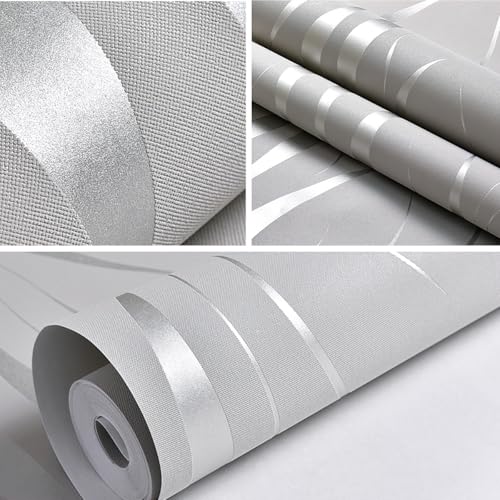 mamonhome Silver Gray Self Adhesive Removable Wallpaper Peel and Stick Wallpaper for Livingroom, Bedroom, Kitchen, Bathroom. (Water Waves(Non-Adhesive)) - color: water waves(Non-adhesive)